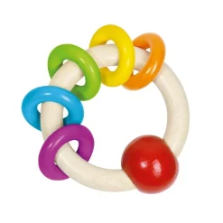 Sonajero con 5 anillas arco iris - Goki