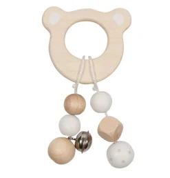 Sonajero de madera con cabeza de oso - Goki