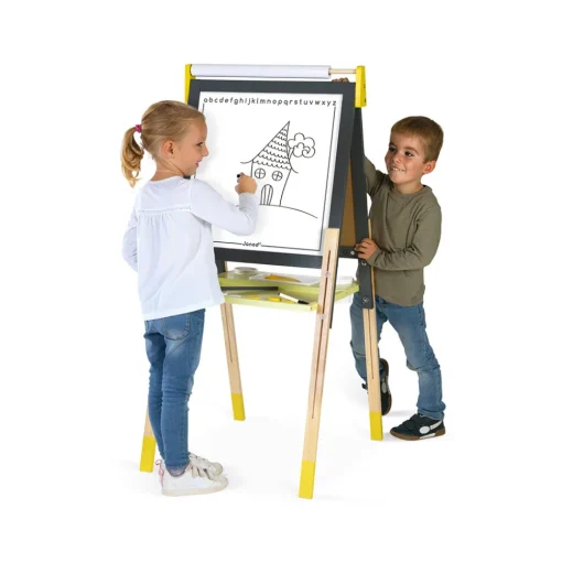 Tablero ajustable gris y amarillo - Janod
