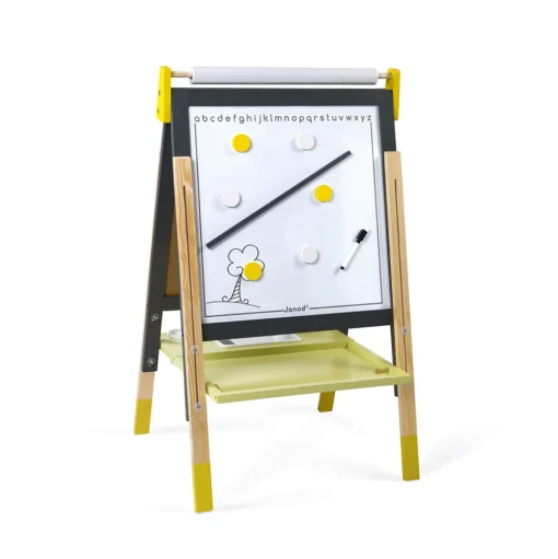 Tablero ajustable gris y amarillo - Janod