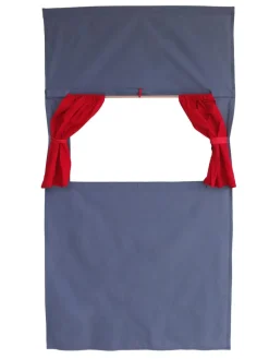 Teatro de marionetas de tela gris - Mù