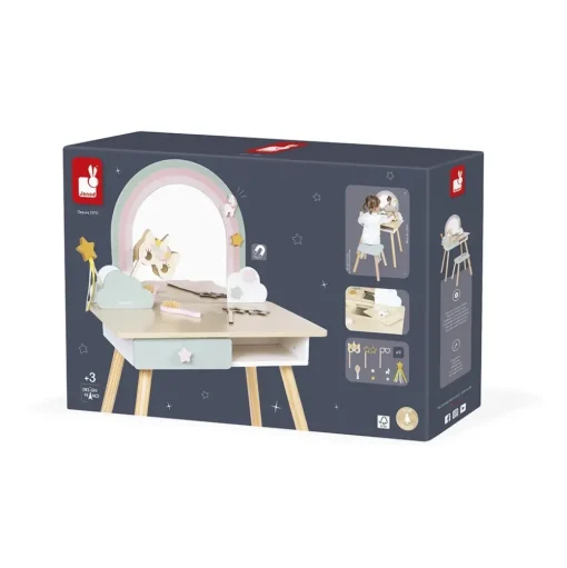Tocador de madera y accesorios Unicornio - Janod