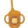 Vaso con pajita de silicona Chompy el león - Sassi Junior
